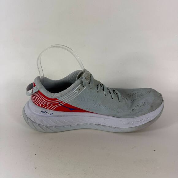 Hoka One One Carbon x Sneakers Women's 9 Gray Lace-Up Athletic Running Shoes - Picture 3 of 10